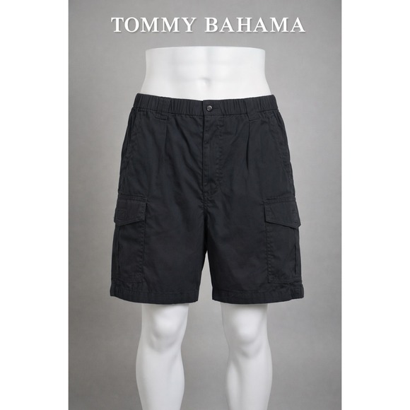 Tommy Bahama Other - Tommy Bahama Cargo Shorts Mens 3XL Black Relax Elastic Cotton Hiking Outdoor